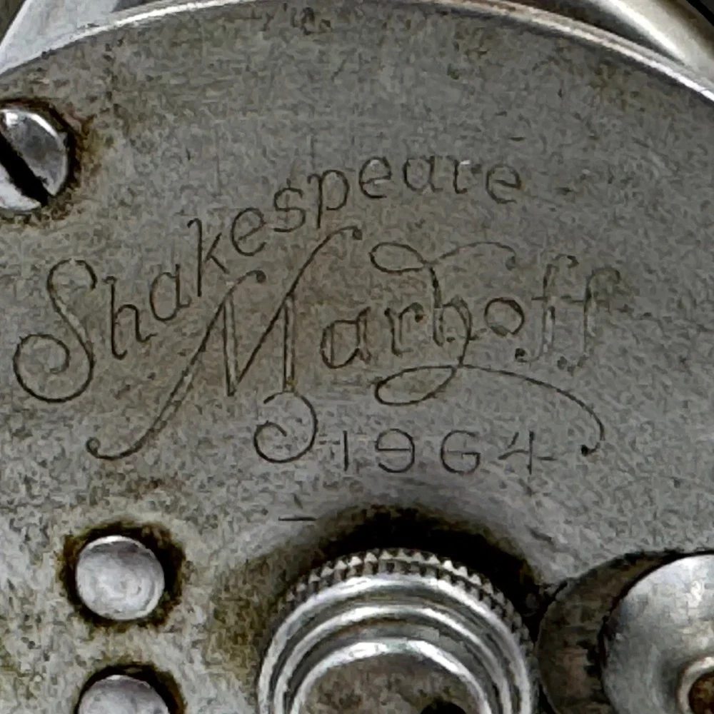 Vintage Shakespeare Marhoff 1964 Model GE‎ Fishing Reel Nickel Silver